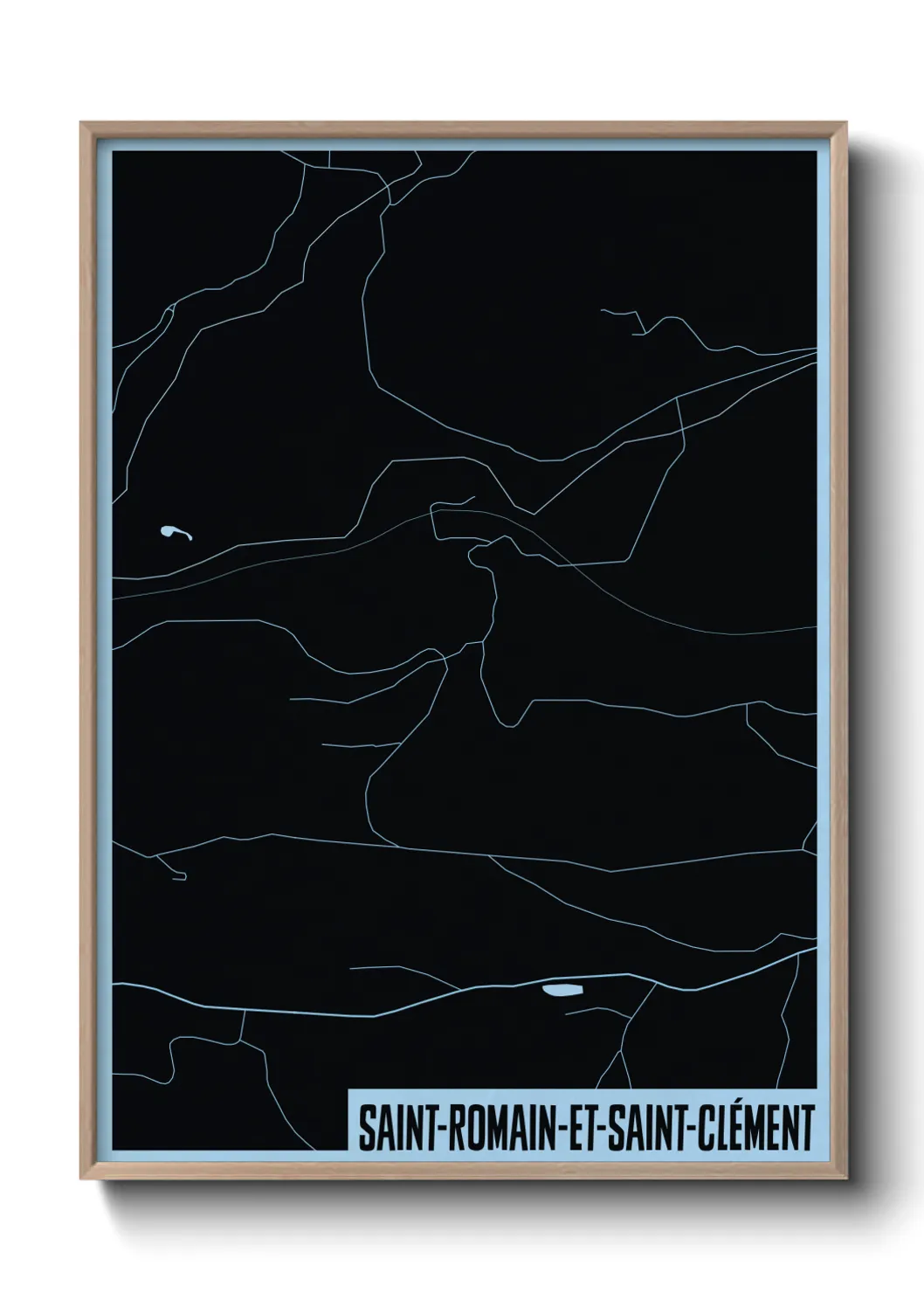 Une affiche de carte sur Saint-Romain-et-Saint-Clément