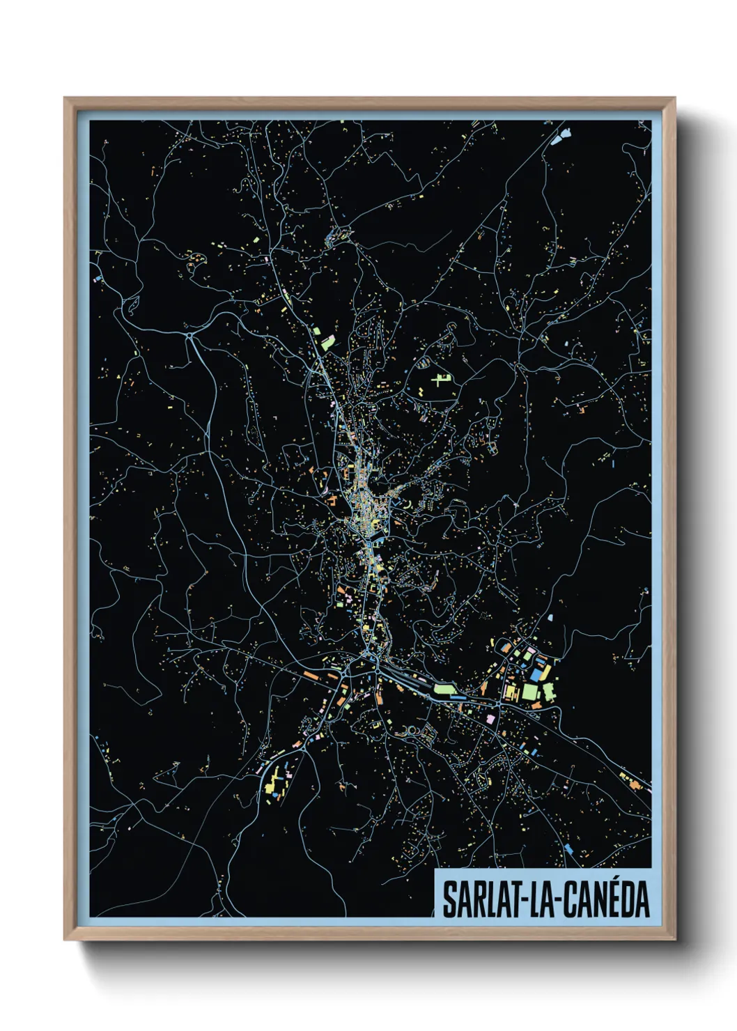 Un poster carteSarlat-la-Canéda