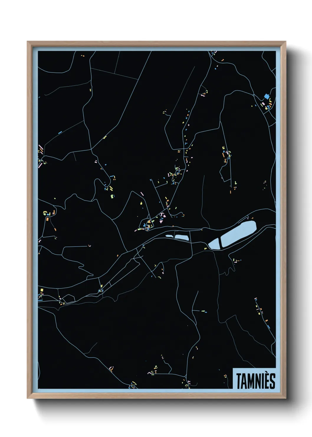 Une affiche de carte sur Tamniès