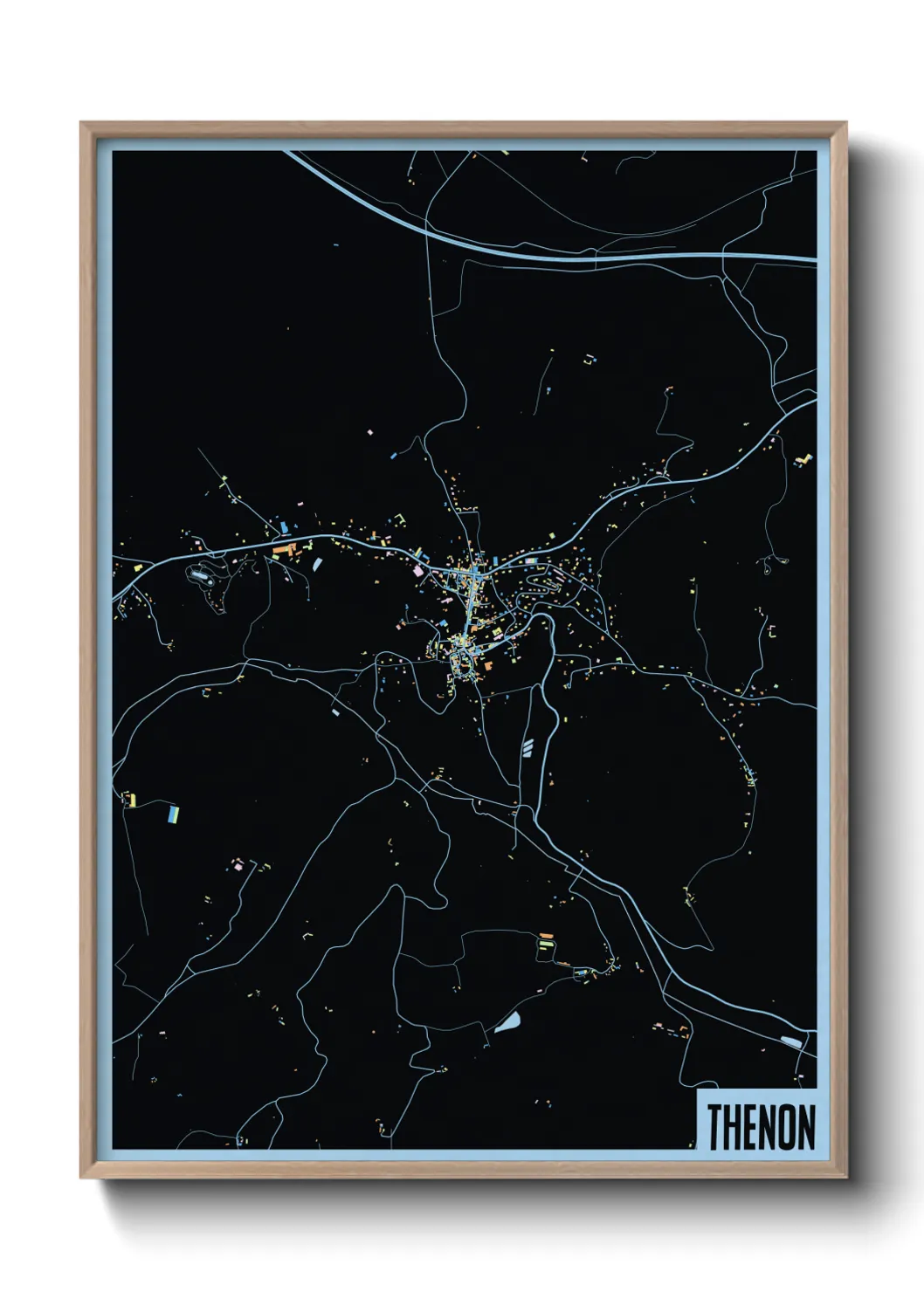 Une affiche de carte sur Thenon