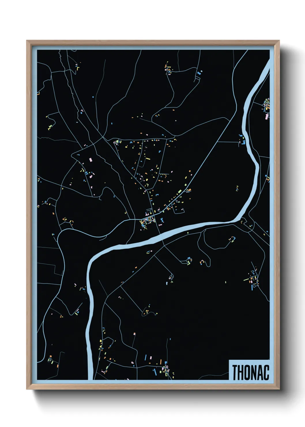 Une affiche de carte sur Thonac