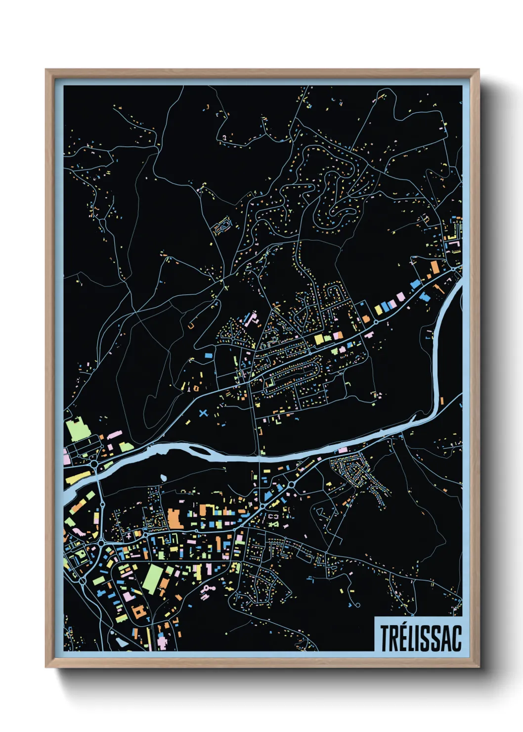 Une affiche de carte sur Trélissac