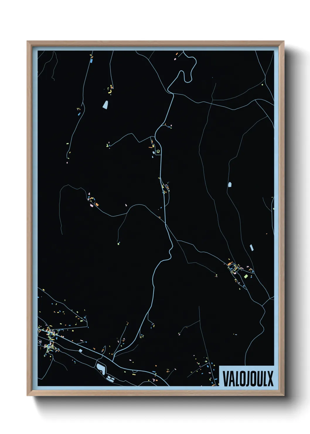 Une affiche de carte sur Valojoulx