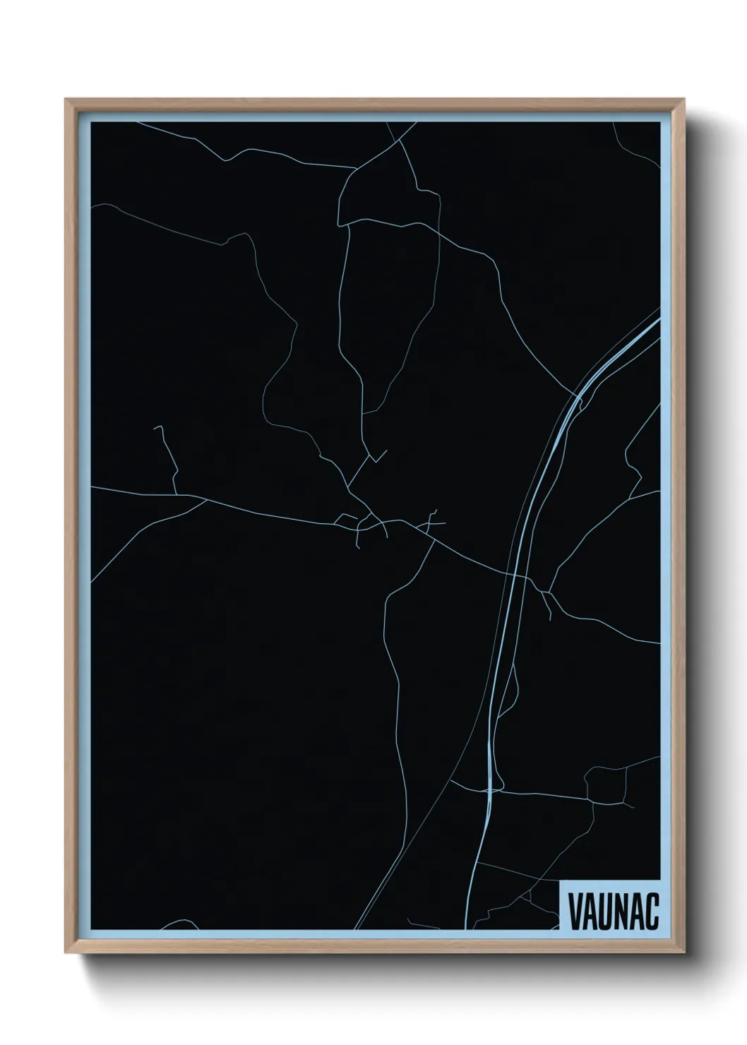 Une affiche de carte sur Vaunac