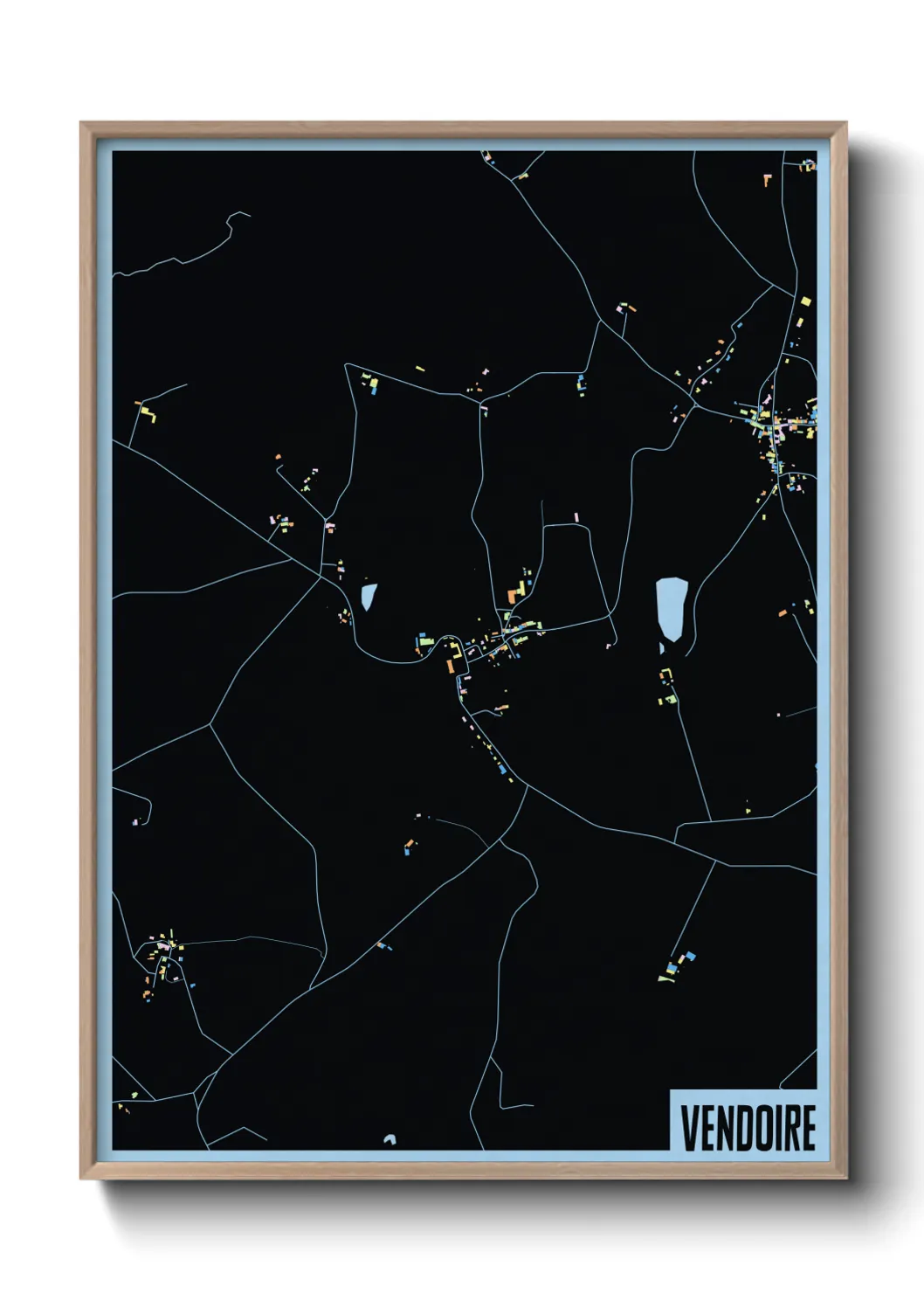 Une affiche de carte sur Vendoire