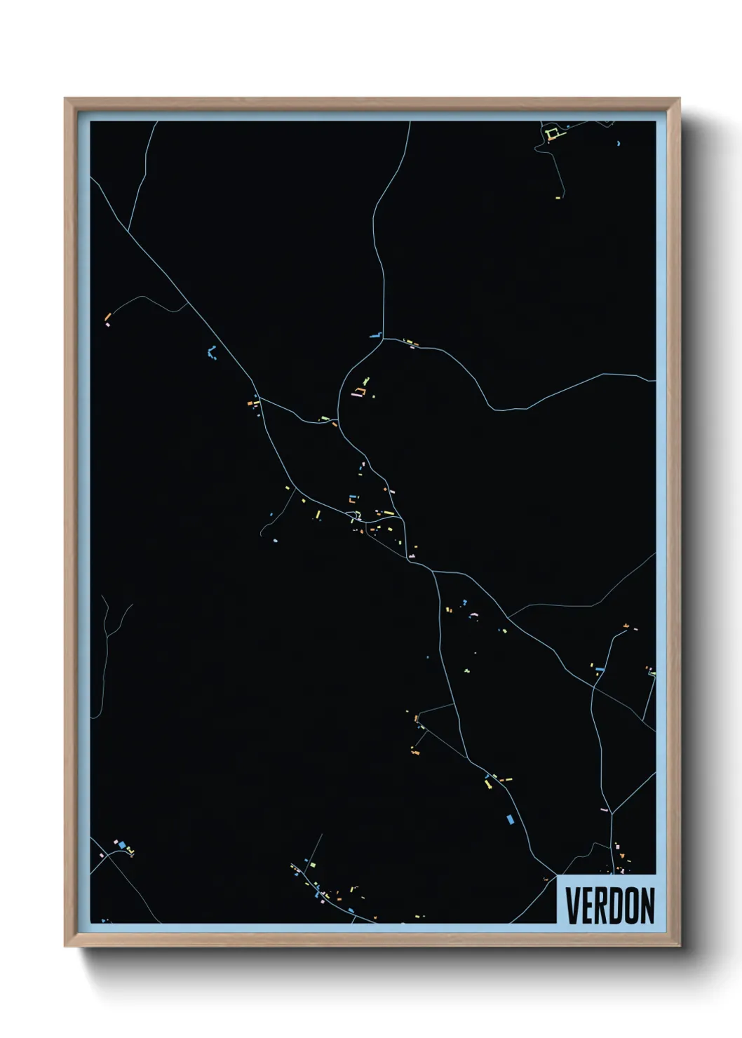 Une affiche de carte sur Verdon