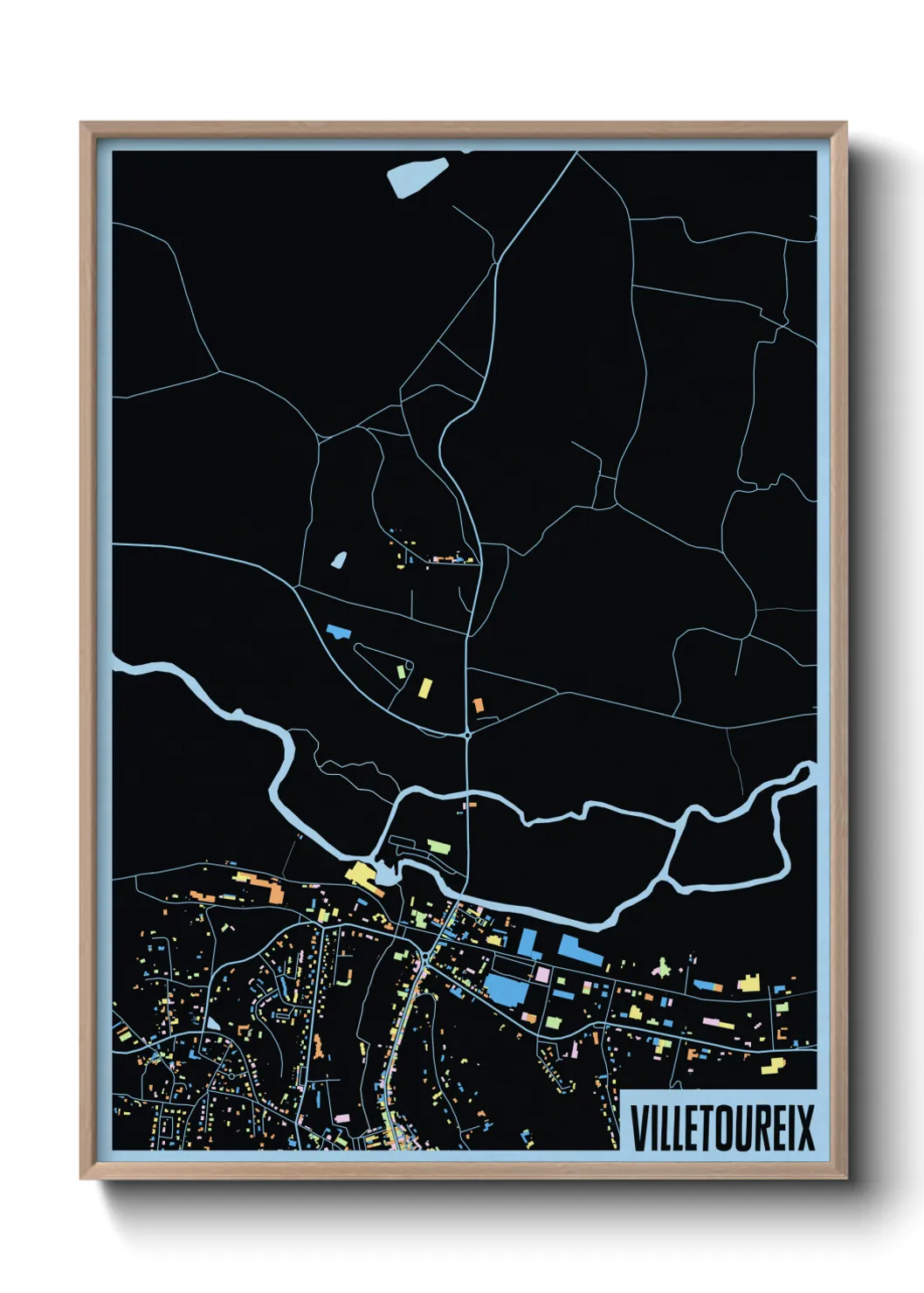 Une affiche de carte sur Villetoureix