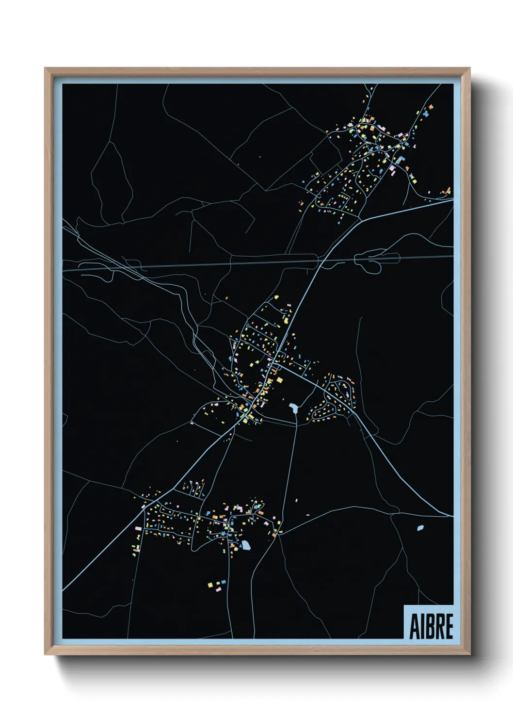 Une affiche de carte sur Aibre