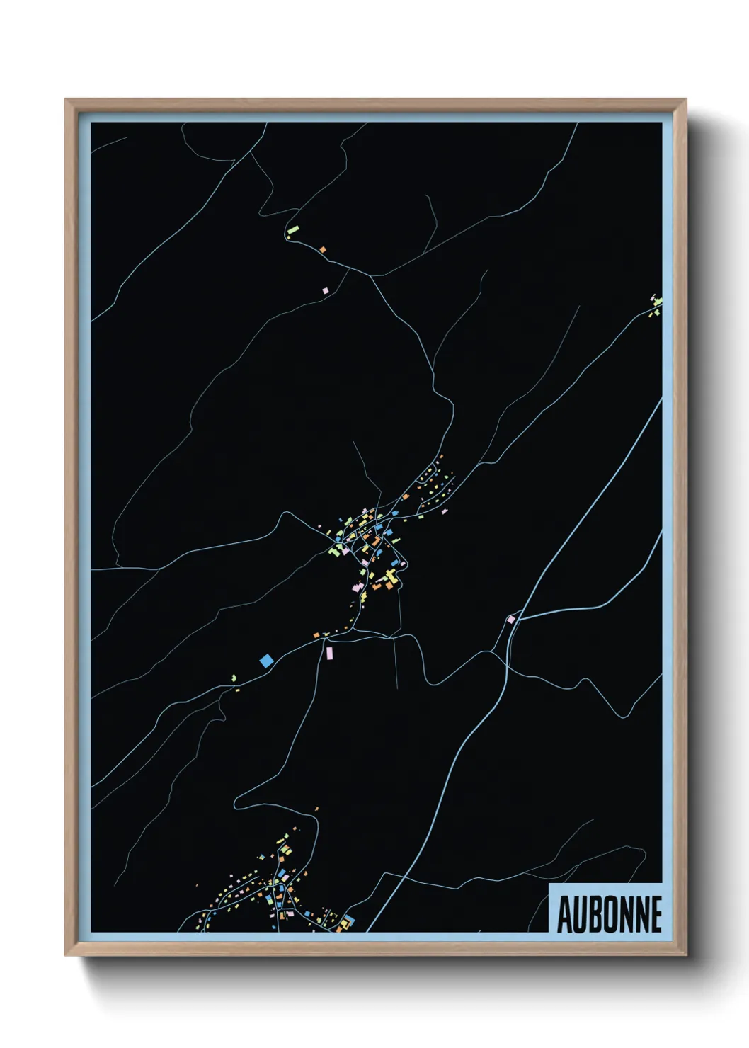 Une affiche de carte sur Aubonne