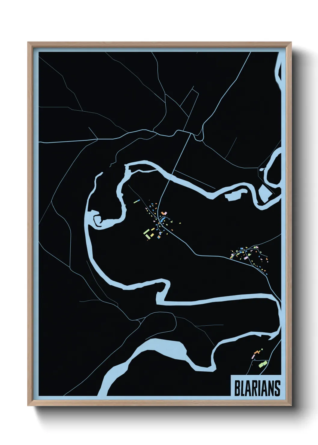 Une affiche de carte sur Blarians