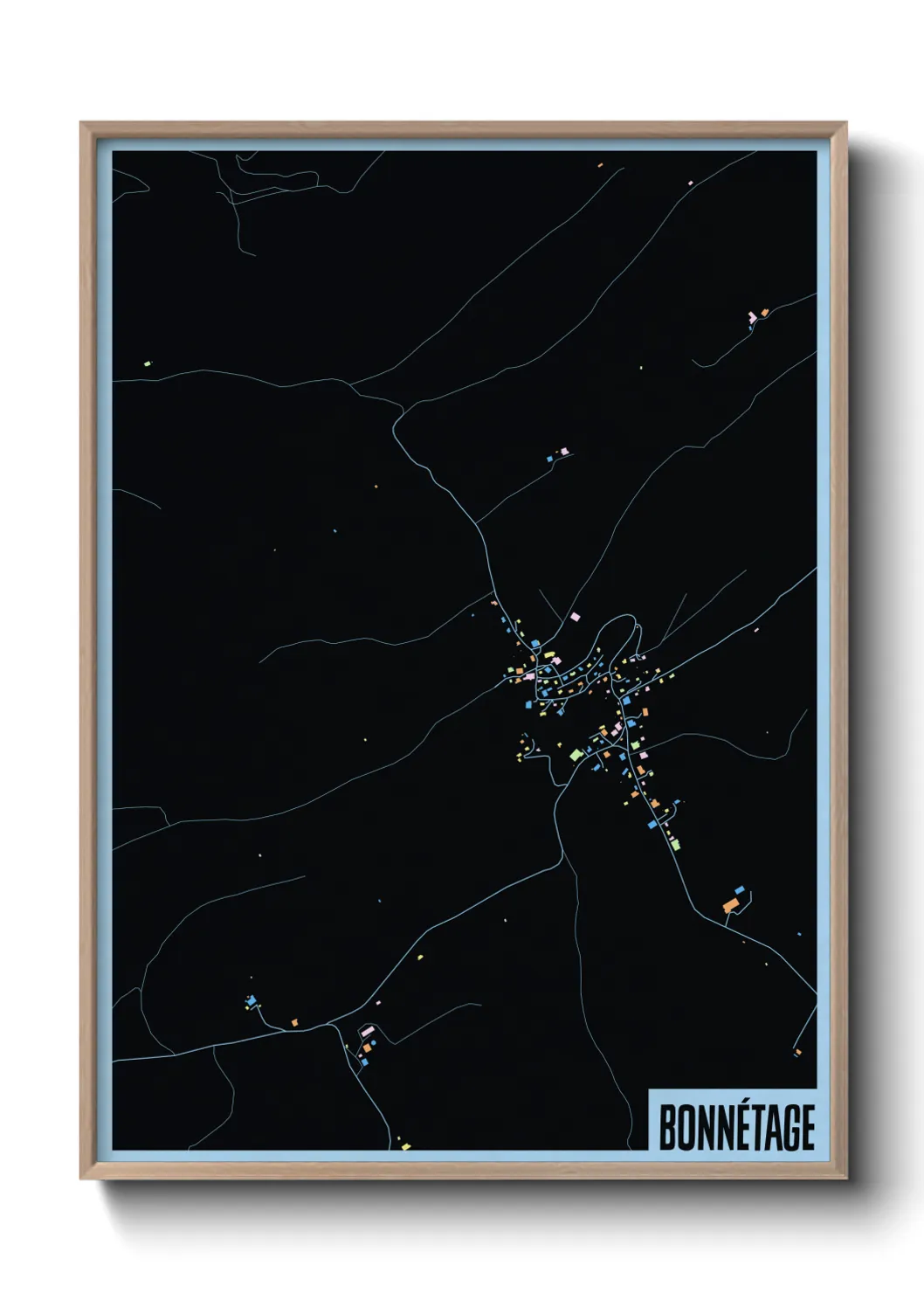 Une affiche de carte sur Bonnétage