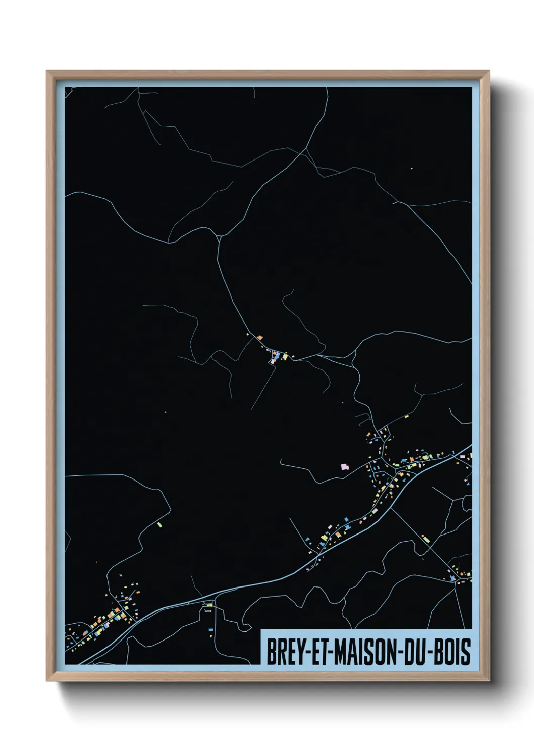 Une affiche de carte sur Brey-et-Maison-du-Bois