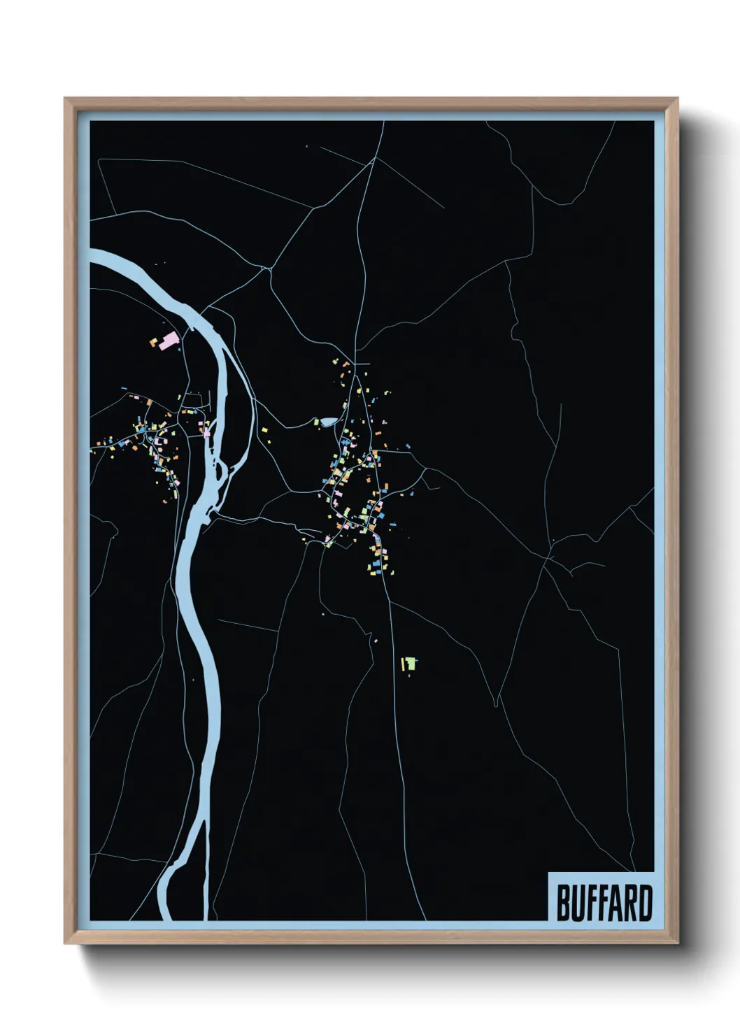 Une affiche de carte sur Buffard