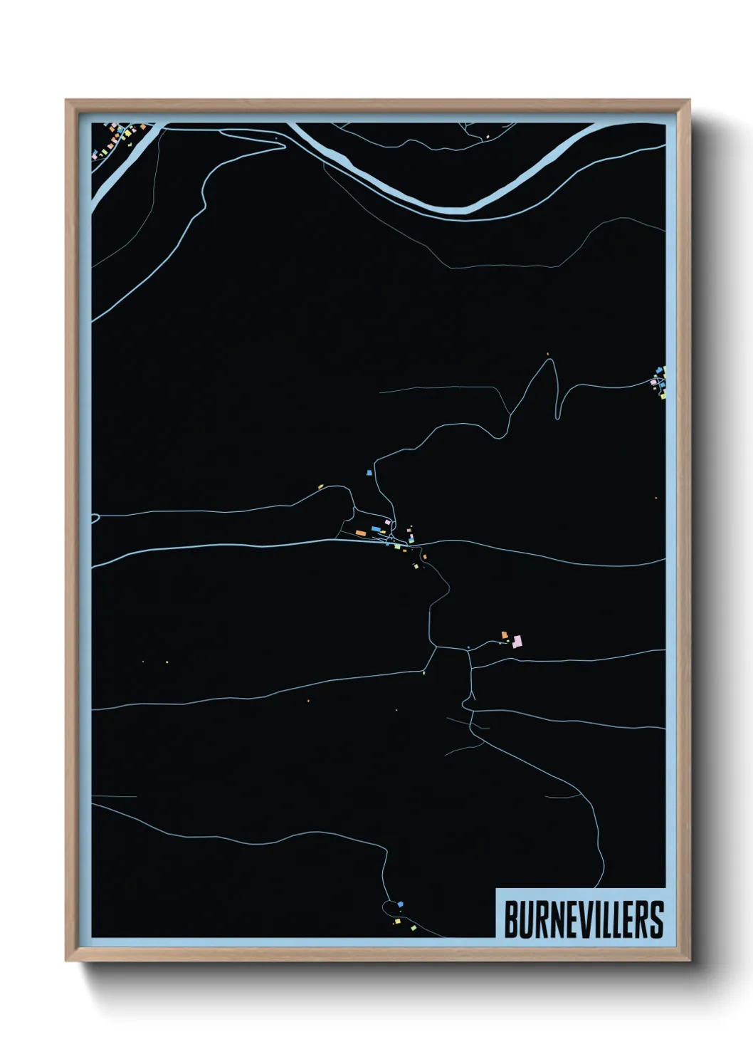 Une affiche de carte sur Burnevillers