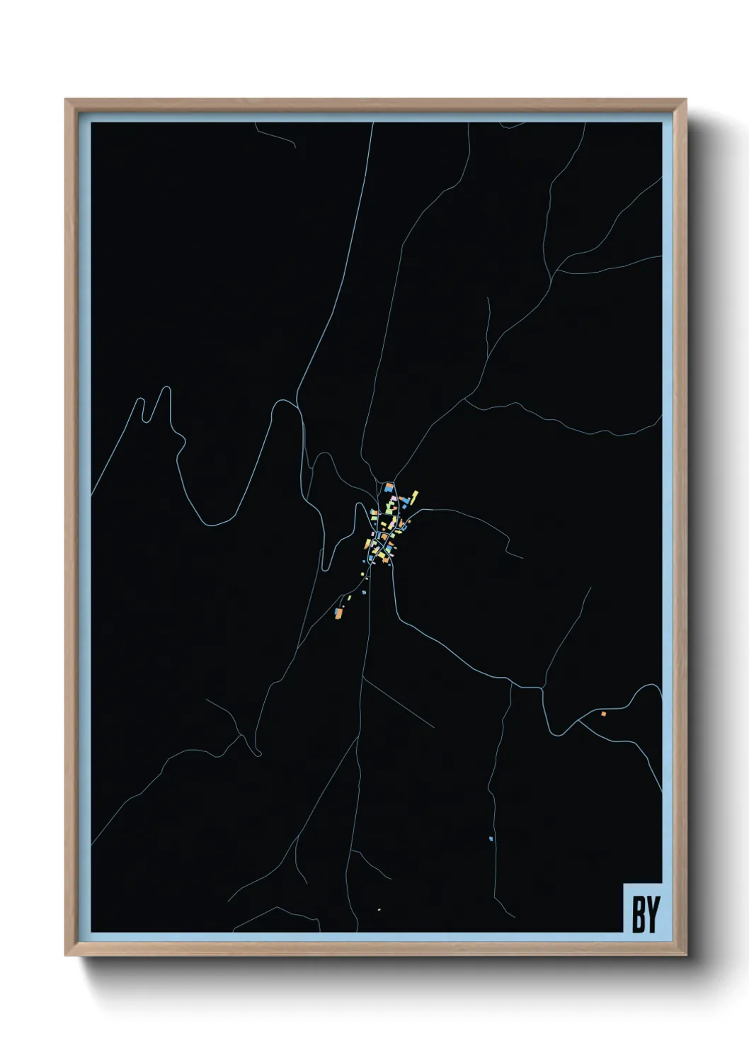 Une affiche de carte sur By