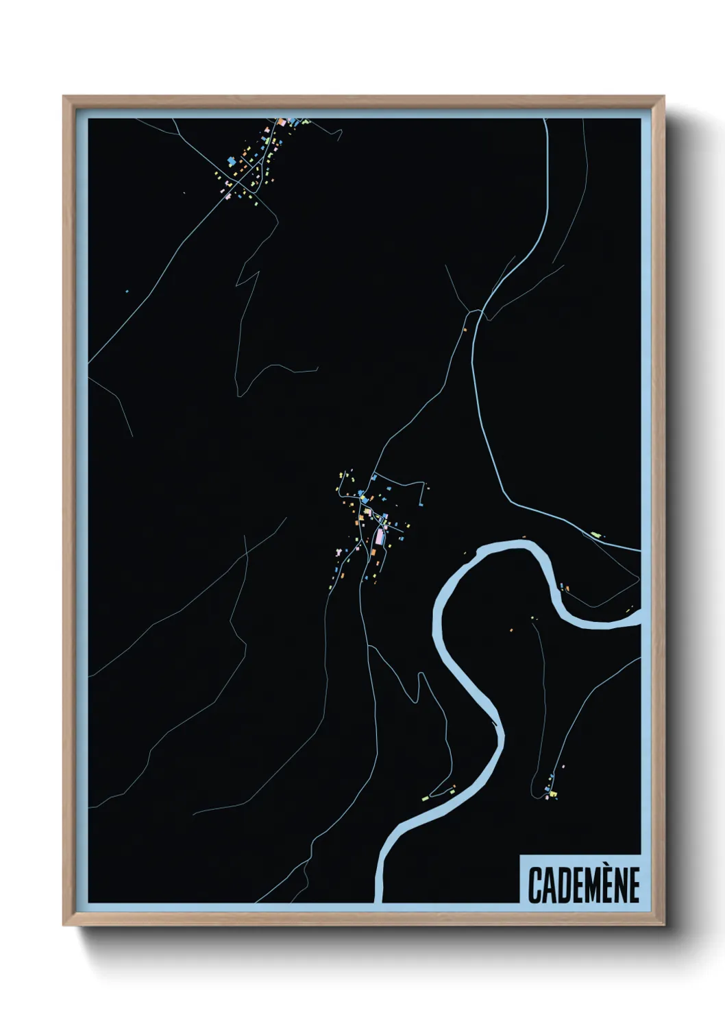 Une affiche de carte sur Cademène