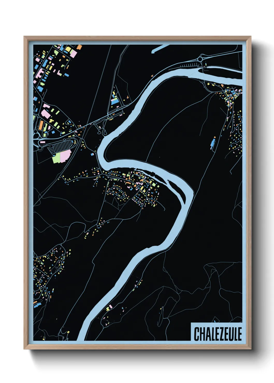 Une affiche de carte sur Chalezeule