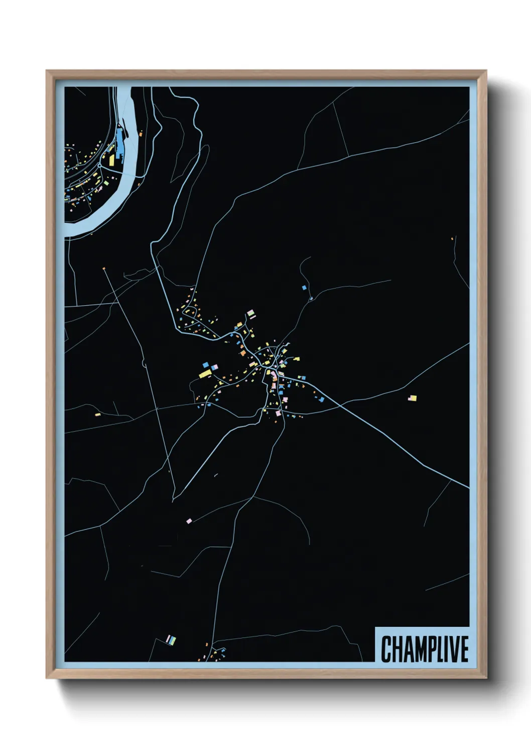 Une affiche de carte sur Champlive