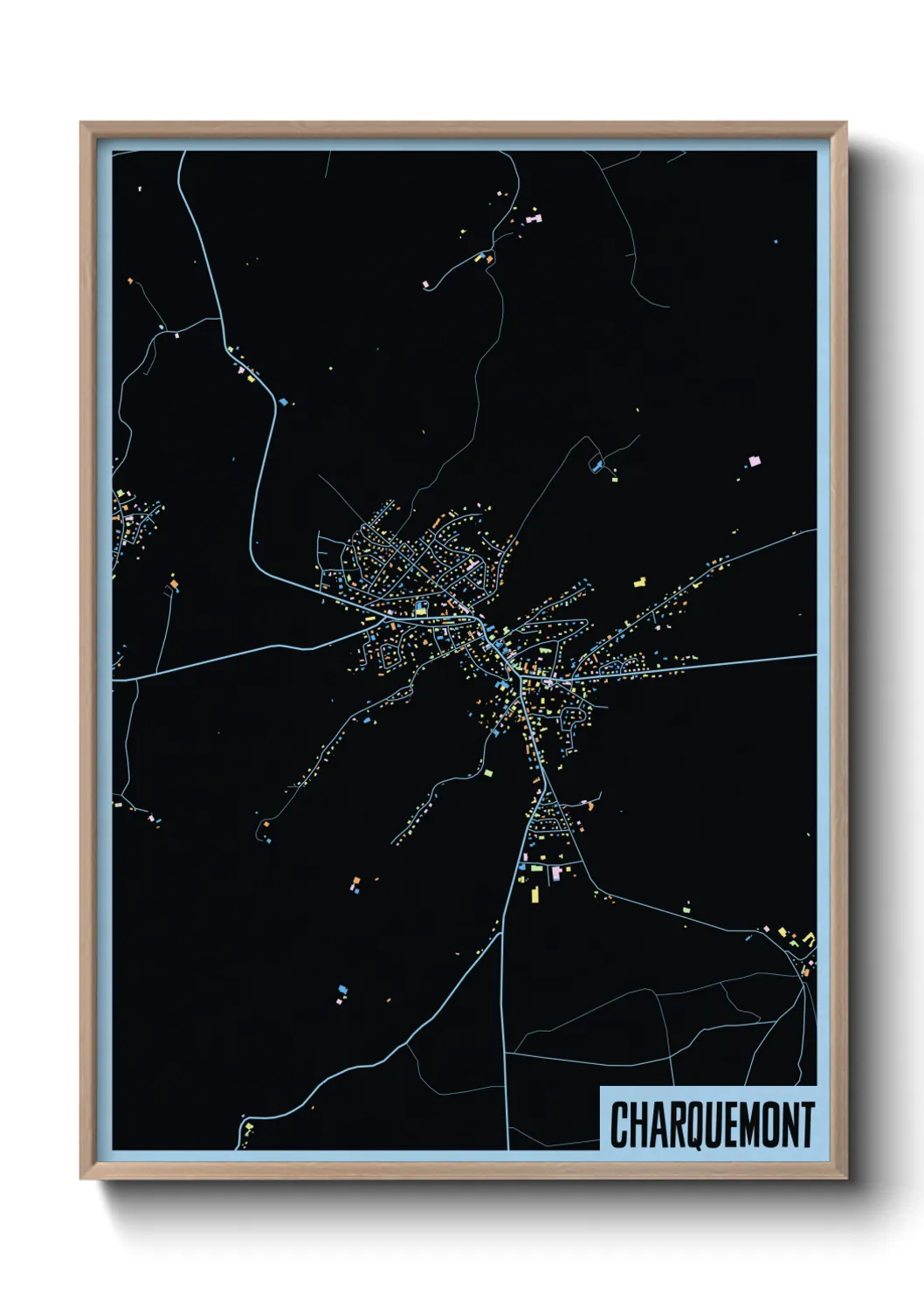 Une affiche de carte sur Charquemont