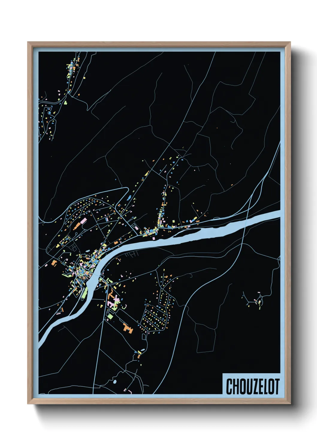 Une affiche de carte sur Chouzelot