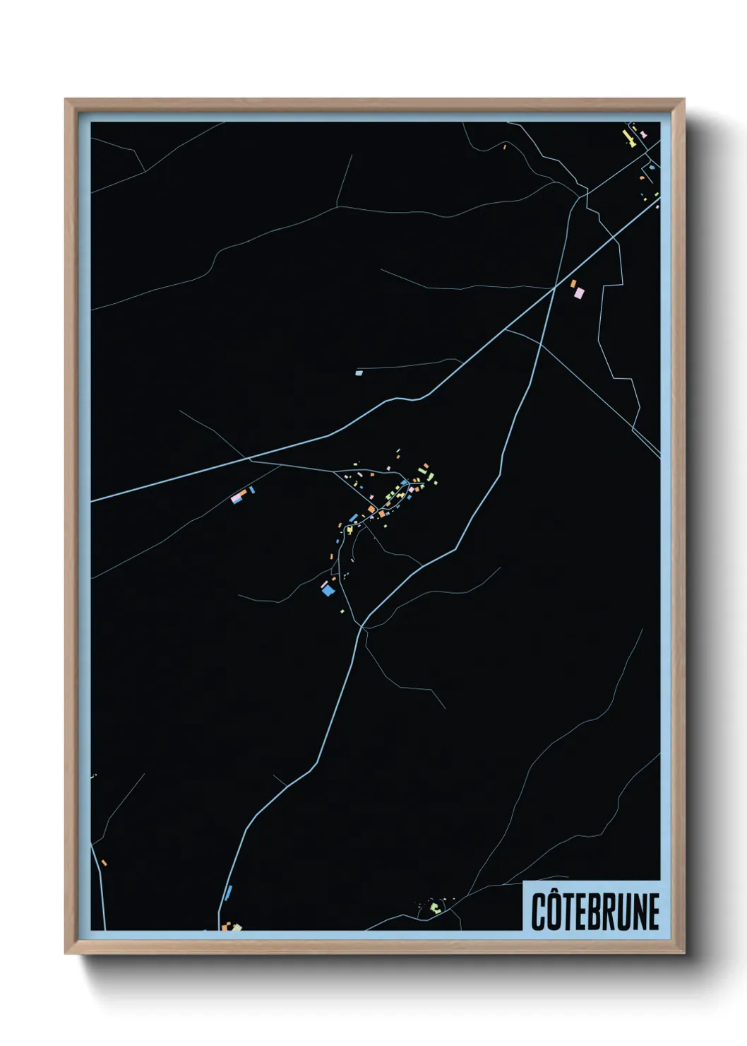 Une affiche de carte sur Côtebrune