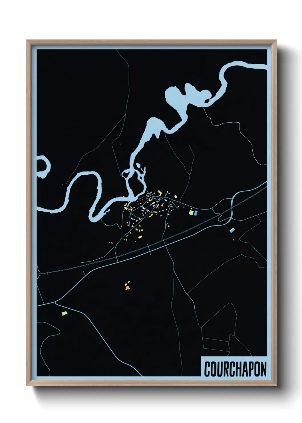 Une affiche de carte sur Courchapon