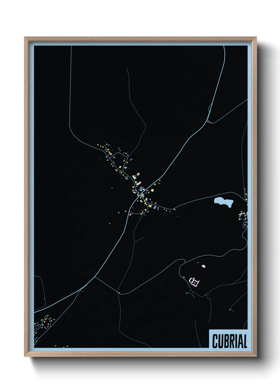 Une affiche de carte sur Cubrial