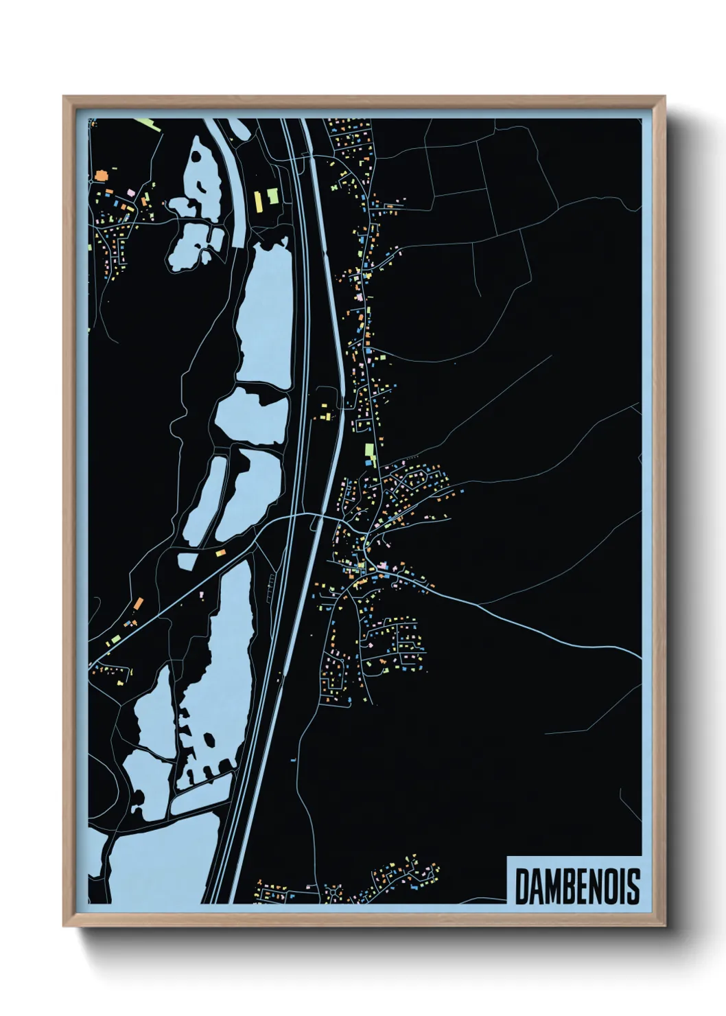 Une affiche de carte sur Dambenois