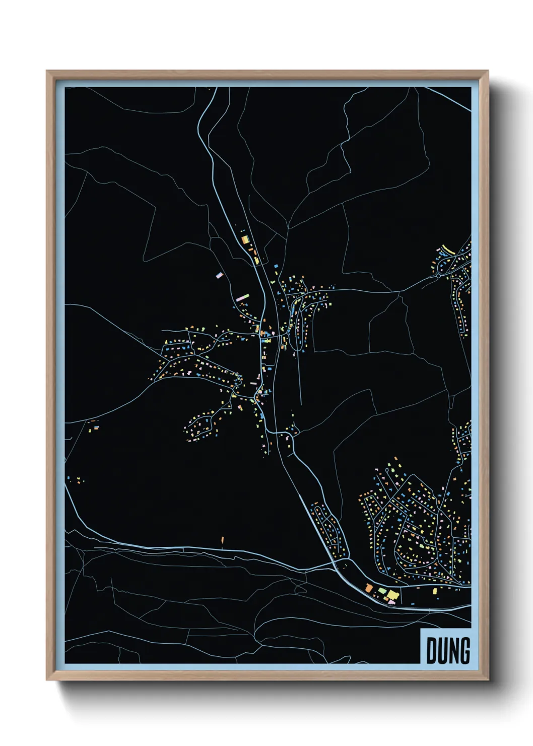 Une affiche de carte sur Dung