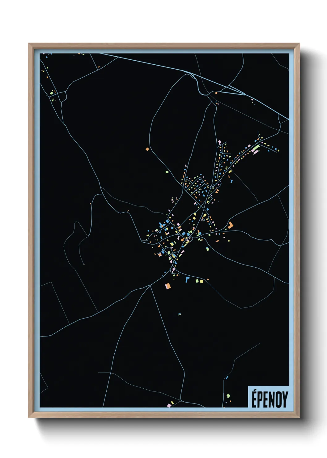 Une affiche de carte sur Épenoy