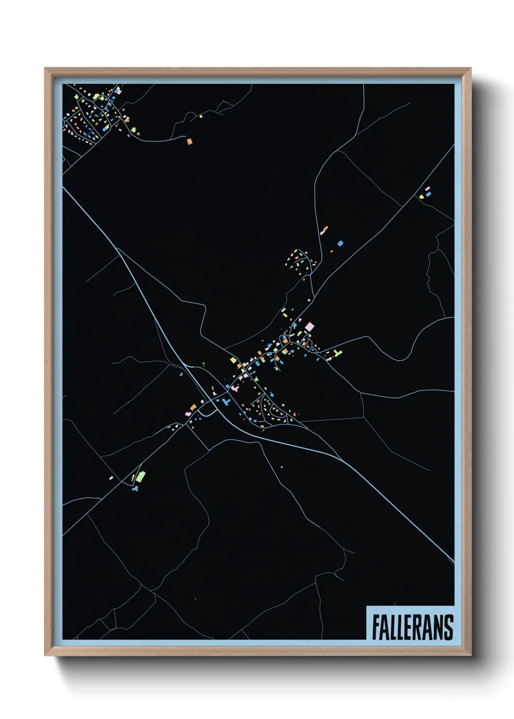 Une affiche de carte sur Fallerans