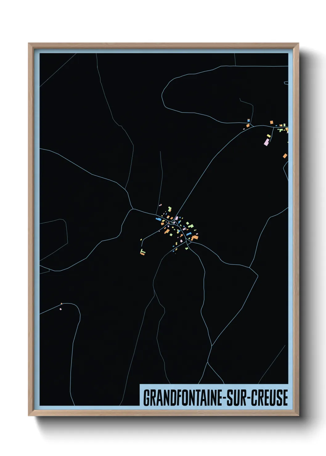 Une affiche de carte sur Grandfontaine-sur-Creuse