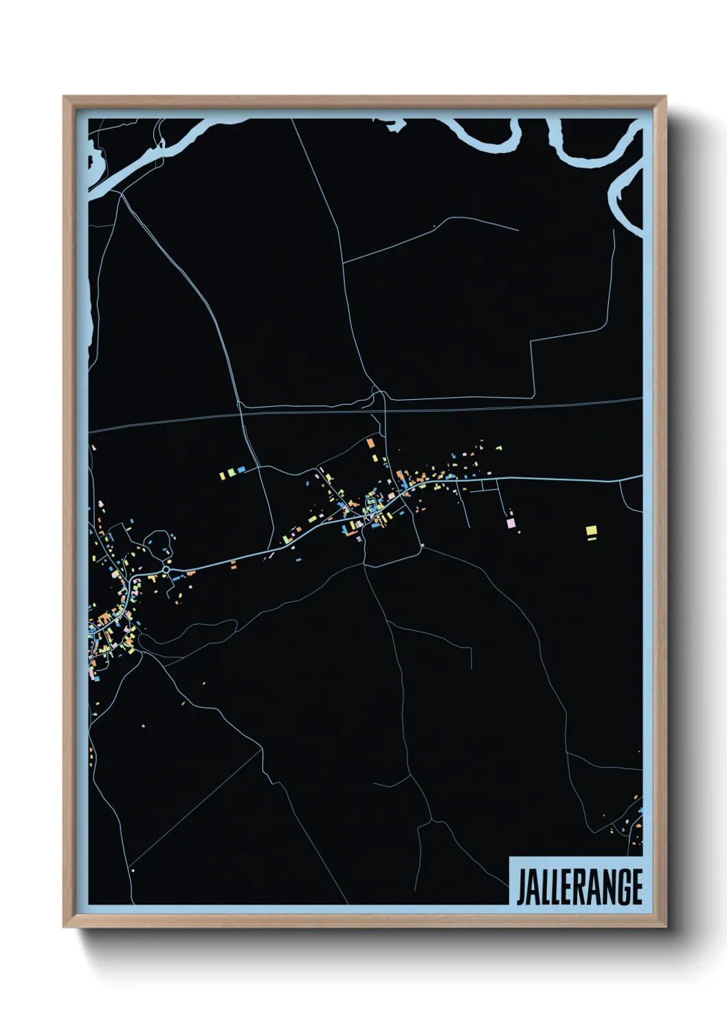 Une affiche de carte sur Jallerange