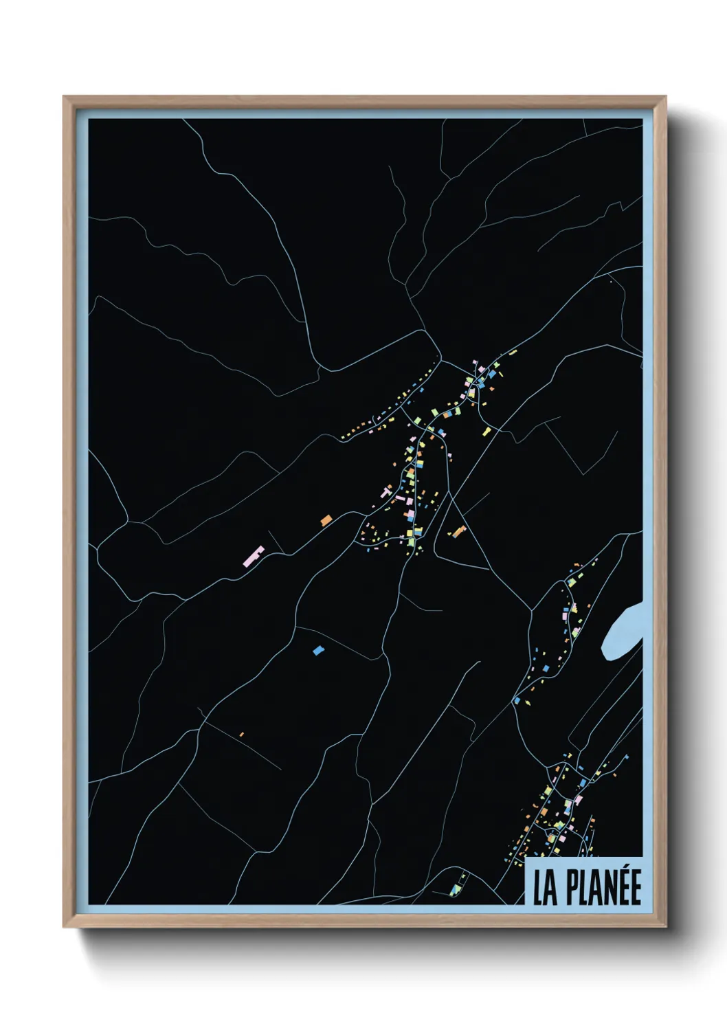 Une affiche de carte sur La Planée