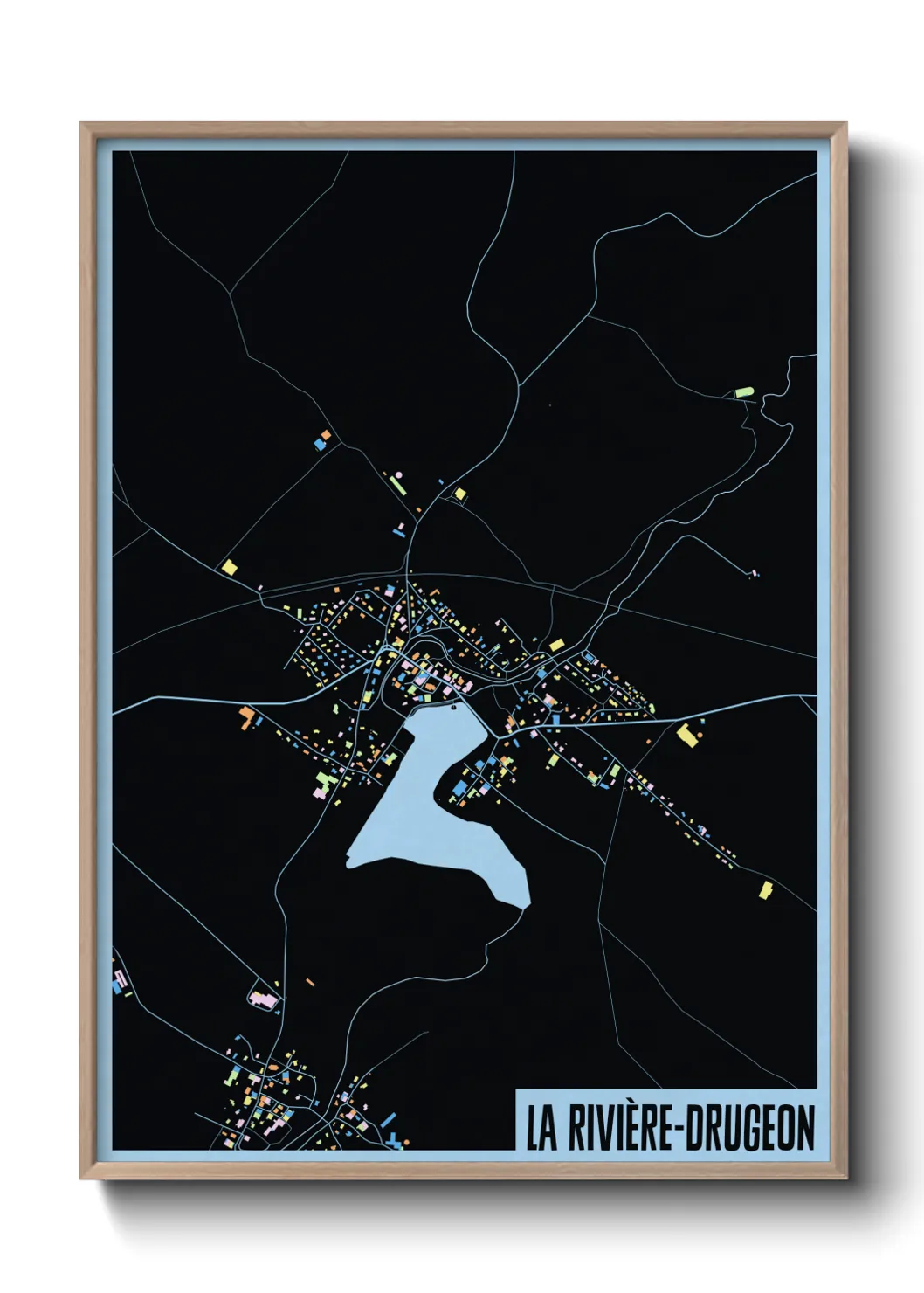 Une affiche de carte sur La Rivière-Drugeon