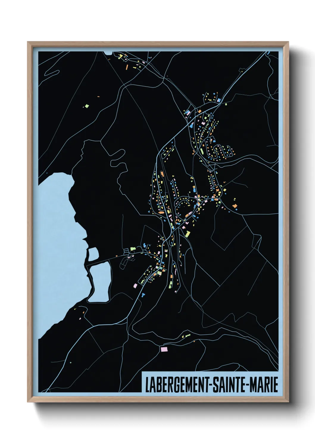 Une affiche de carte sur Labergement-Sainte-Marie