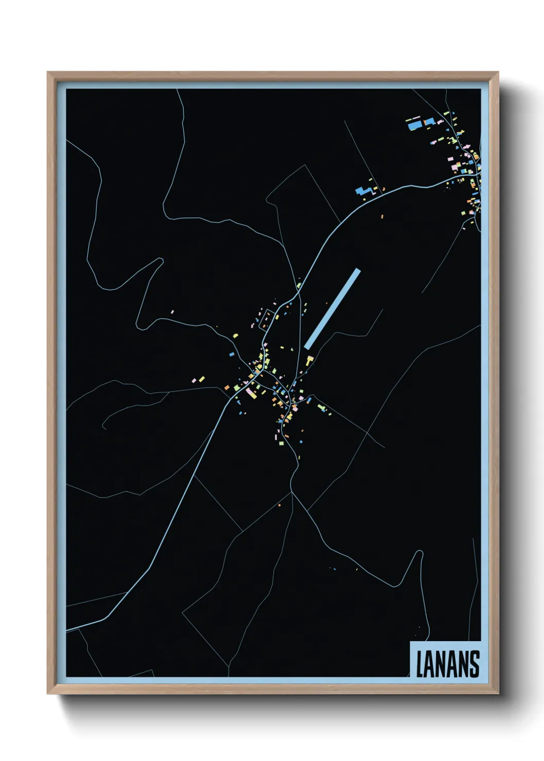 Une affiche de carte sur Lanans