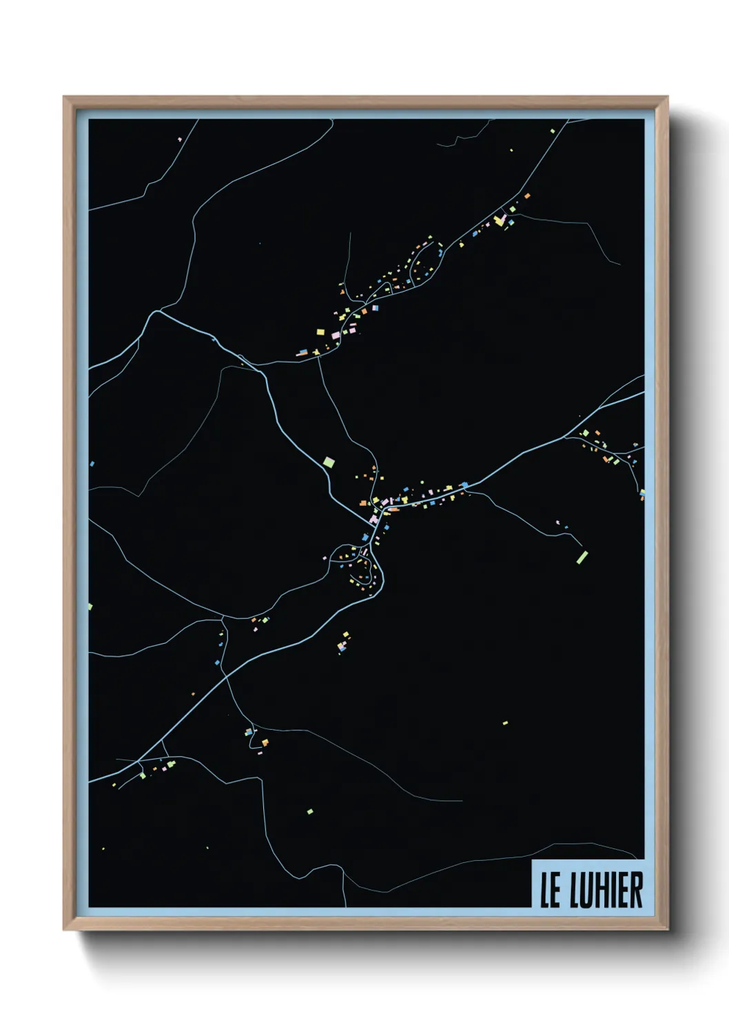 Une affiche de carte sur Le Luhier