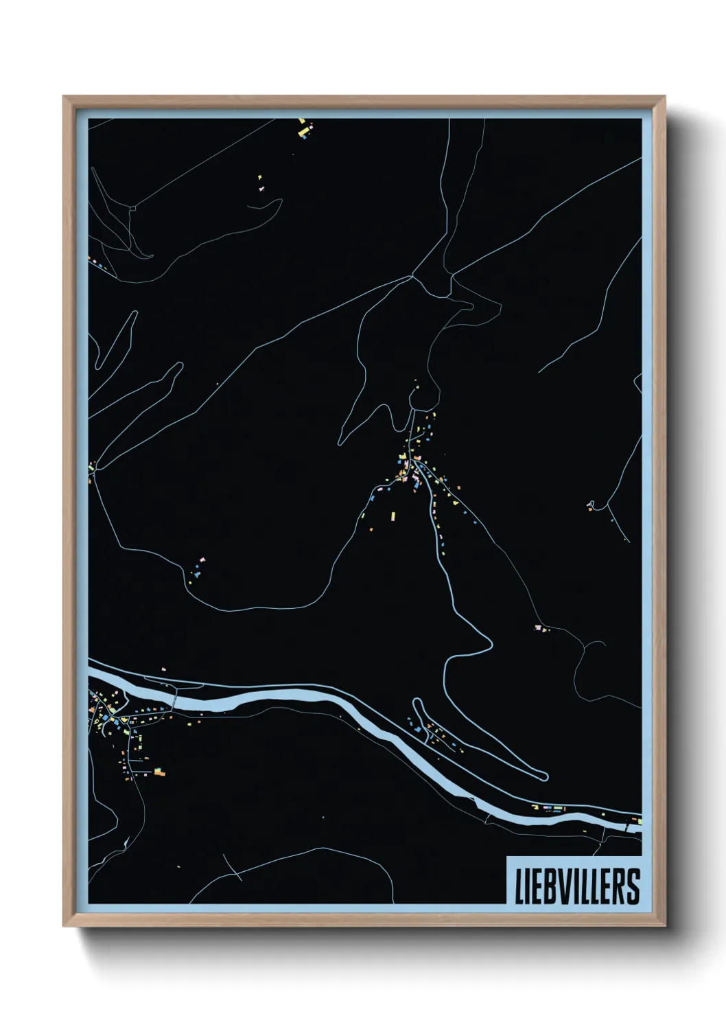 Une affiche de carte sur Liebvillers