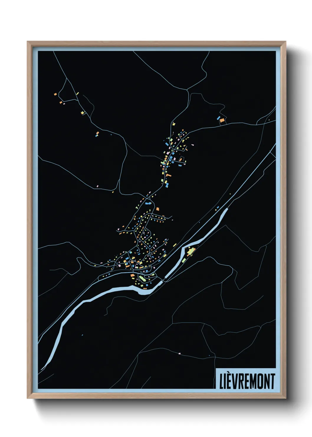 Une affiche de carte sur Lièvremont