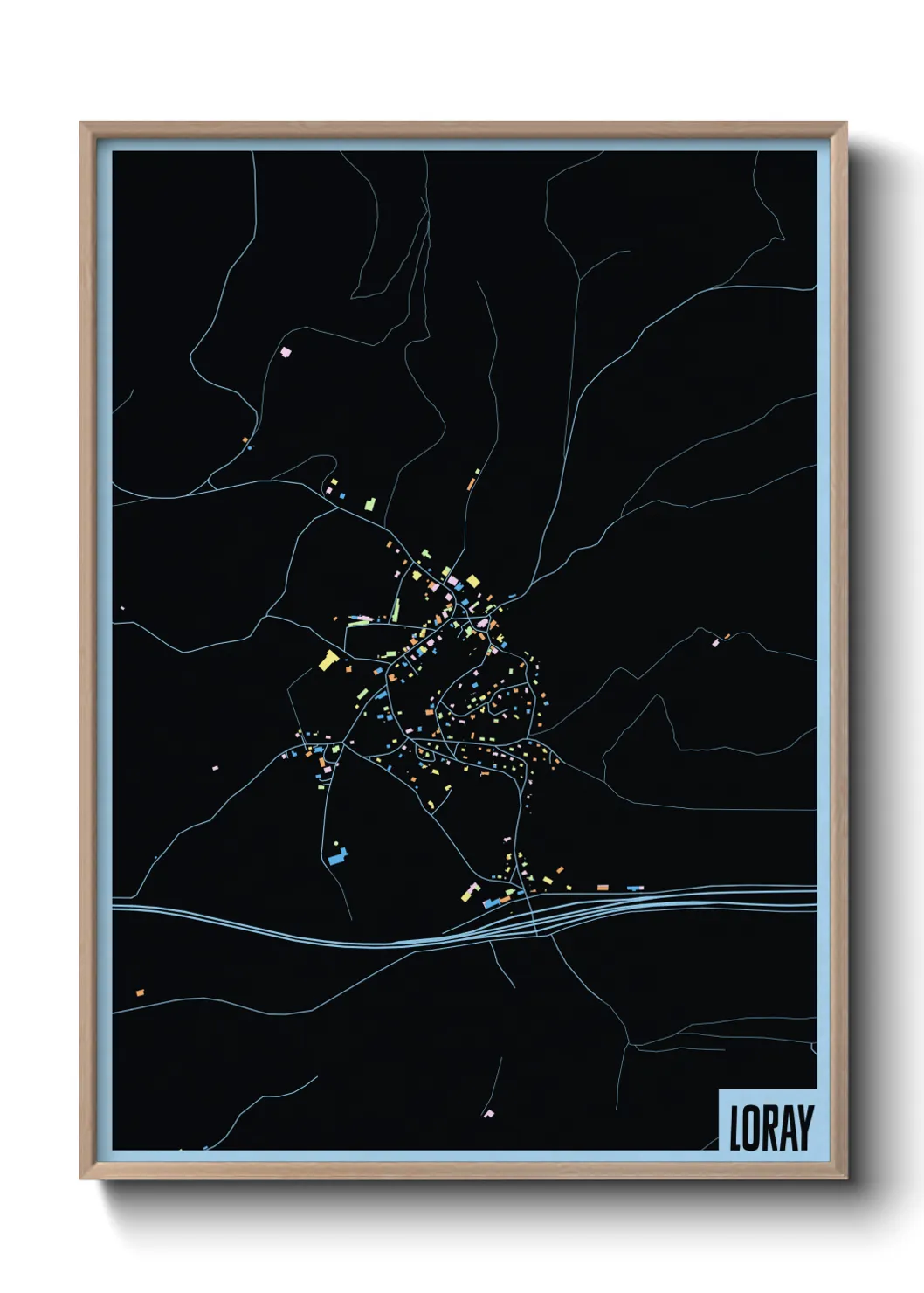 Une affiche de carte sur Loray