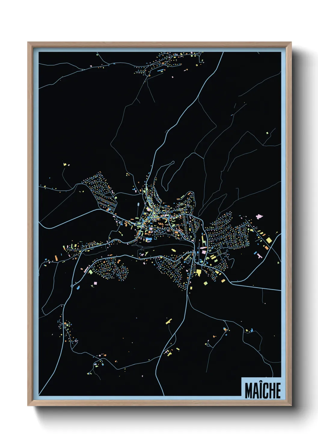 Une affiche de carte sur Maîche