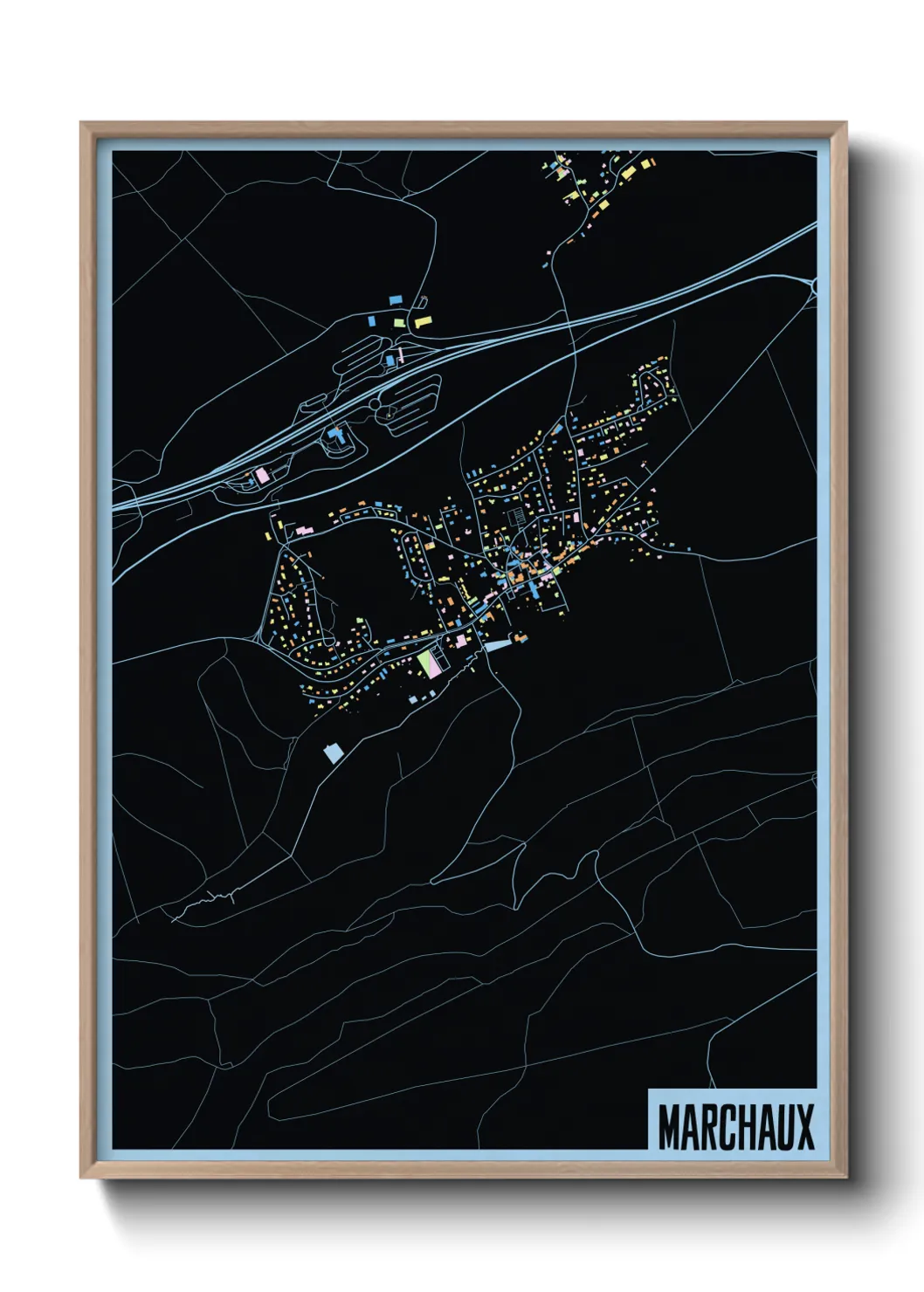 Une affiche de carte sur Marchaux