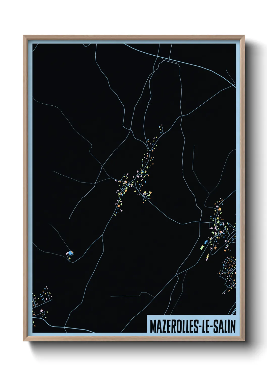 Un poster carteMazerolles-le-Salin