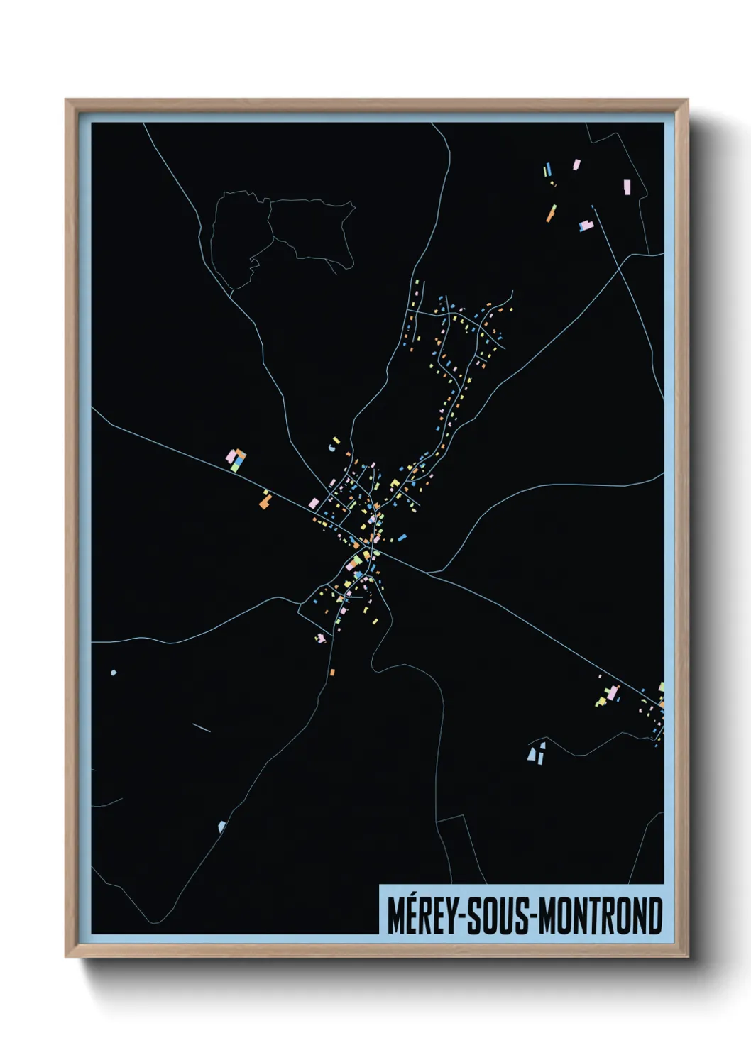 Une affiche de carte sur Mérey-sous-Montrond