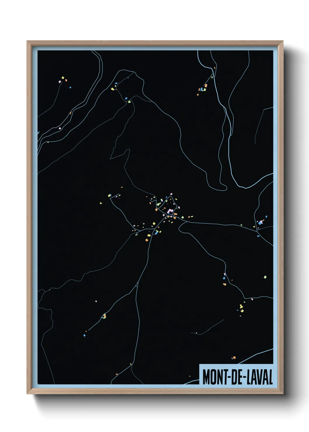 Une affiche de carte sur Mont-de-Laval