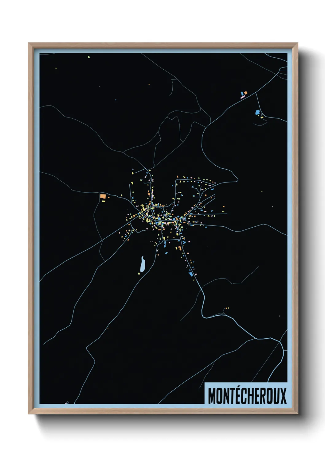 Une affiche de carte sur Montécheroux