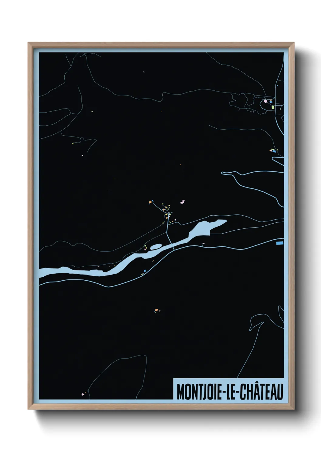 Une affiche de carte sur Montjoie-le-Château