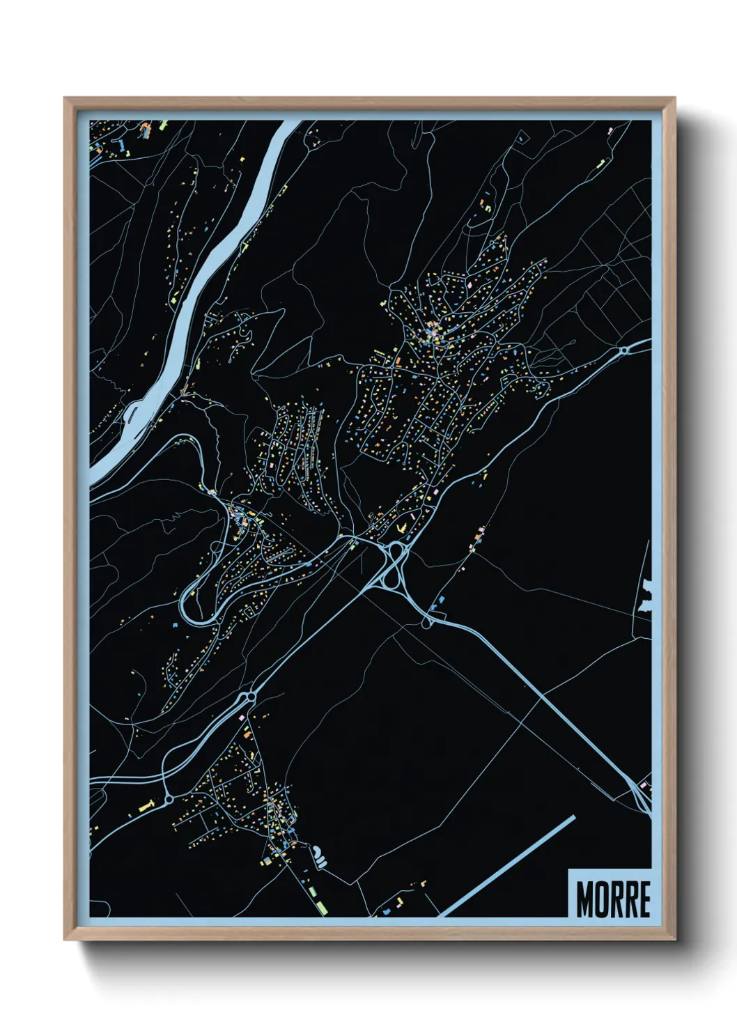 Une affiche de carte sur Morre