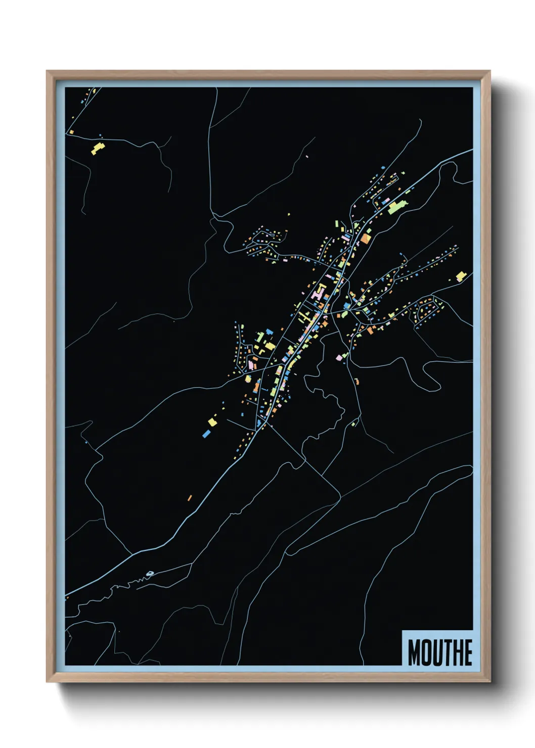 Une affiche de carte sur Mouthe
